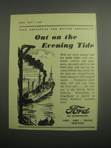 1948 Ford Cars Ad - Out on the evening tide - $18.49