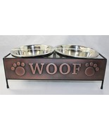 Woof - Copper Double Dog Bowls W/Stand - 54 FL OZ - 17 IN x 6 IN - £9.63 GBP