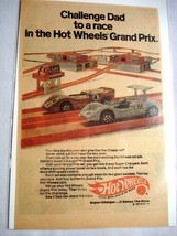 1969 Color Ad Mattel Hot Wheels Grand Prix Set - $7.99
