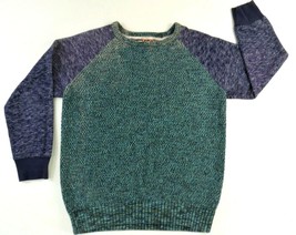 Anthropologie Koto Green w Blue Sleeves Crew Neck Pullover Sweater Women... - £34.04 GBP