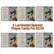 6 Immaculate conception Prayer Holy card Inmaculada concepcion estampa L... - £7.45 GBP