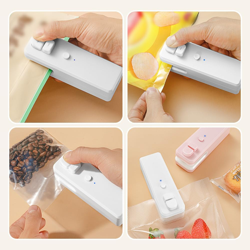 Mini Bag Sealer, 2025 Upgrade 2 in 1 Heat Sealer with Cutter USB Rechargeable Mi Item image 6