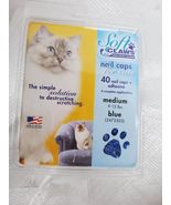 Soft Claws Nail Caps  Size Medium 9-13 Lbs  For Cats 40count Blue - $12.98