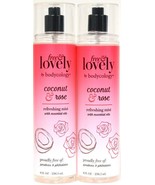 2 Ct Bodycology 8 Oz Free &amp; Lovely Coconut &amp; Rose Essential Oil Refreshi... - £17.20 GBP