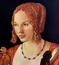 Young Venetian Woman Albrecht Durer 1950 Art Plate Print Phaidon DWX4A - $49.99