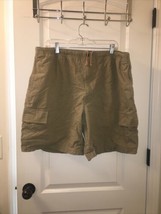 Men&#39;s Big &amp; Tall Khaki Cargo Shorts Zip Button Pockets Size 42  - $25.22