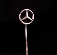 Antique Sterling stickpin - mercedes emblem - sterling wheel - Car Collector - s - £74.75 GBP