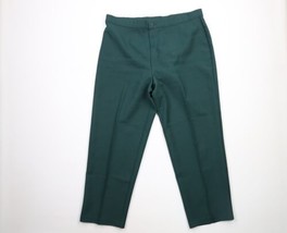 Vintage 70s Levis Mens Size 40x31 Blank Knit Wide Leg Pants Trousers Green USA - $69.25