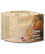 Litany to the Most Holy Name of Jesus  - Prayer Card / 3&quot; x 6&quot; folded (c) - $3.50+