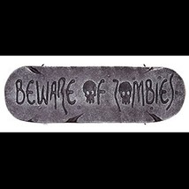 HORROR-HALL Gothic Warning Sign-BEWARE of ZOMBIES-Walking Dead Halloween... - $127.56 MXN