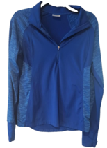 Danskin Now Women&#39;s Blue Long Sleeve 1/4 Zip Collared Athletic Jacket Size M - £12.60 GBP