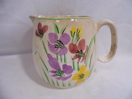 vintage Cranberry England china Floral pattern pottery PITCHER - £13.34 GBP