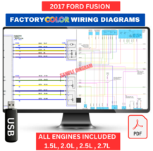 2017 ford Fusion Complete Color Electrical Wiring Diagram Manual USB - $24.95