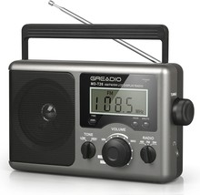 Greadio Portable Shortwave Radio With Best Reception,Am Fm Transistor,Lcd, Home - £34.69 GBP