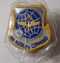 USAF AIR MOBILITY COMMAND  PATCH FULL COLOR WITH HOOK &amp; LOOP ON BACK DEA... - £23.85 GBP