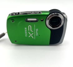 Fujifilm FinePix XP30 14MP Digital Camera Green Waterproof GPS Tested IO... - $85.71