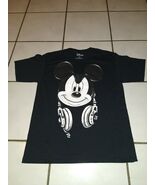 Disney Mickey Mouse DJ Headphones Mens XLarge Black T-Shirt 100% Cotton - €14,96 EUR