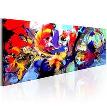 Tiptophomedecor Abstract Canvas Wall Art - Colourful Immersion - Stretched &amp; Fra - £80.36 GBP+