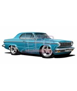 1965 Dodge Dart Hot Rod Cartoon Wall Decal Car Art - £19.65 GBP+