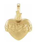 14K Yellow Gold Immaculate Heart Of Mary Pendant - $357.00