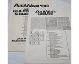 1979 SPI AirWar &#39;80 Additional Rules Of Play &amp; Scenarios And Update - $19.79