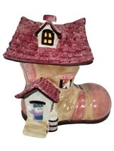Old Woman Who Lived in a Shoe Cookie Jar Bico Nursery Rhyme Porcelain ‘70s - £22.38 GBP