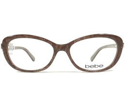 Bebe Eyeglasses Frames NECESSARY BB5097 210 BROWN Cat Eye Full Rim 52-15... - $27.84