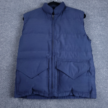 Frostline Kit Vest Men&#39;s S Goose Down Navy Puffer Soft Shell Vintage 1970s - $34.98