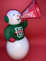 Hallmark Christmas Snowman Cheer Motion Activated Megaphone Cheerleader - £12.50 GBP