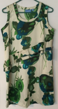 Simply Vera Wang dress size M flower print with ruffle silky feel New wi... - $15.83