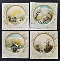 LOT 1880 antique 4pc VICTORIAN TRADE CARD corry pa WILSON the HATTER ad - £52.89 GBP