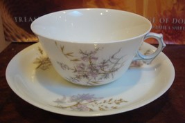 Adolphe Hache &amp; Pepin LeHalleur, Paris c1870 Cup/Saucer,Light Purple Flo... - $1,025.07 MXN