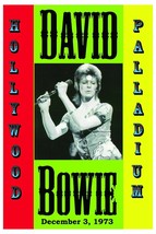 David Bowie at Hollywood Palladium 1973 STICKER (Unframed  Big size) - £7.45 GBP