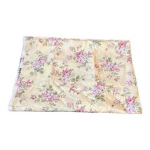 Cream Colored Vintage Rose Fabric Material Almost 3 yds Crafts Sewing Victorian - £26.05 GBP