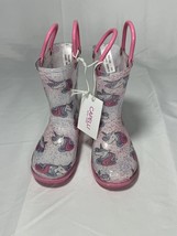 NWT-Capelli New York Toddler Girl Pink Unicorn Rain Boots-Sz 6 - £13.52 GBP