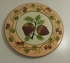 Casa Vero By ACK strawberry Pattern Italian Glaze Pottery Dinner Platers... - $9.90