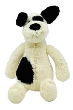 Jellycat London Bashful Puppy Plush White Black Spot 12 inch Stuffed Animal Dog - £14.92 GBP