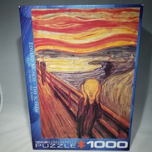 Edvard Munch The Scream 1000 Piece Jigsaw Puzzle Eurographics Open Box S... - $18.95