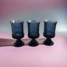 Fostoria SORRENTO 6&quot; (Blue) water goblets  1971-1974.  *Pre-Owned* Lot Of 3 - $15.78