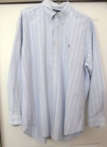 Ralph Lauren Yarmouth Oxford Dress Shirt L/S Blue Stripe MEN&#39;S 16.5 34/35 - £19.61 GBP