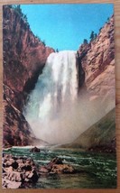 1955 Vintage WA Krueger MicroColor Yellowstone Great Falls Unposted Postcard - £14.94 GBP