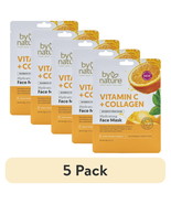 By Nature from New Zealand Vitamin C &amp; Collagen Sheet Face Mask | 5 pack - $27.22 CAD