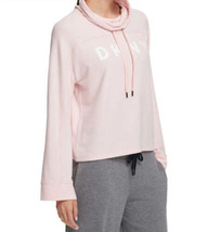 DKNY Womens Funnel Neck Hoodie Color Pink Size Large - £52.29 GBP