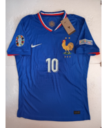 Kylian Mbappe #10 France 2024 Euro Match Slim Blue Home Soccer Jersey 20... - $85.00