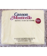 Vintage Cannon Monticello Full Yellow Flat Top Sheet 50% Cotton 50% NIP - £15.50 GBP