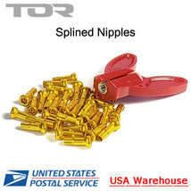 TOR Splined Nipples Forgen Aluminum For Strength &amp; Durability 72 pack w/ wrench - £35.54 GBP