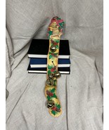 Vintage Sleigh Bells Jingle Bells Leather Strap Kitschy Christmas Pine H... - $872.25 MXN