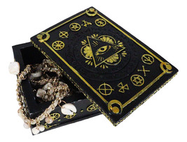 Astrology Psychic Eye Of Providence Sacred Symbols Wicca Tarot Cards Trinket Box - £19.23 GBP