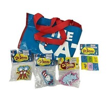 Dr Seuss collection 5 pc erasers pencil sharpeners bag Cat Hat Horton Thing 1 2 - £15.91 GBP