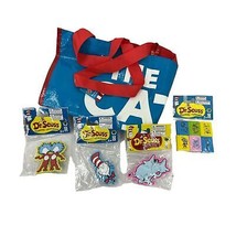 Dr Seuss collection 5 pc erasers pencil sharpeners bag Cat Hat Horton Thing 1 2 - £15.86 GBP